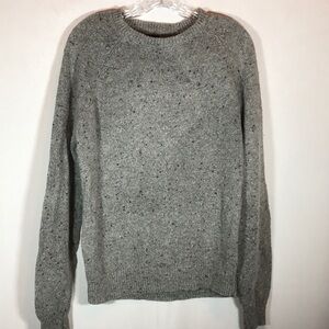 American Eagle crewneck sweater gray cotton wool silk blend size medium womens